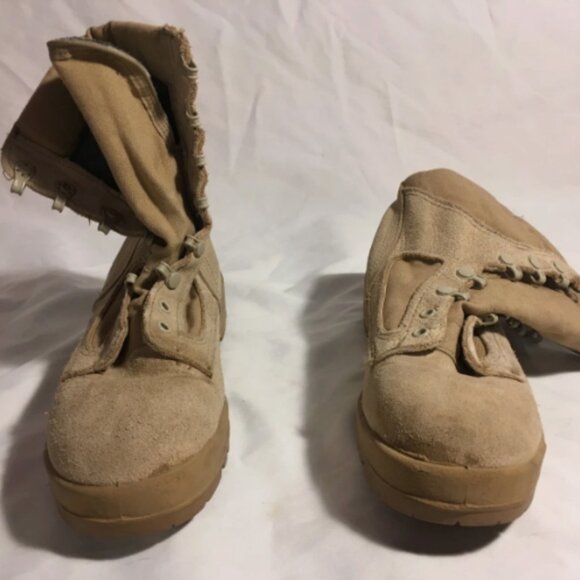 WELLCO HOT WEATHER FLAME RESISTANT DESERT TAN sz7XW COMBAT BOOTS NM 02976 main image 11